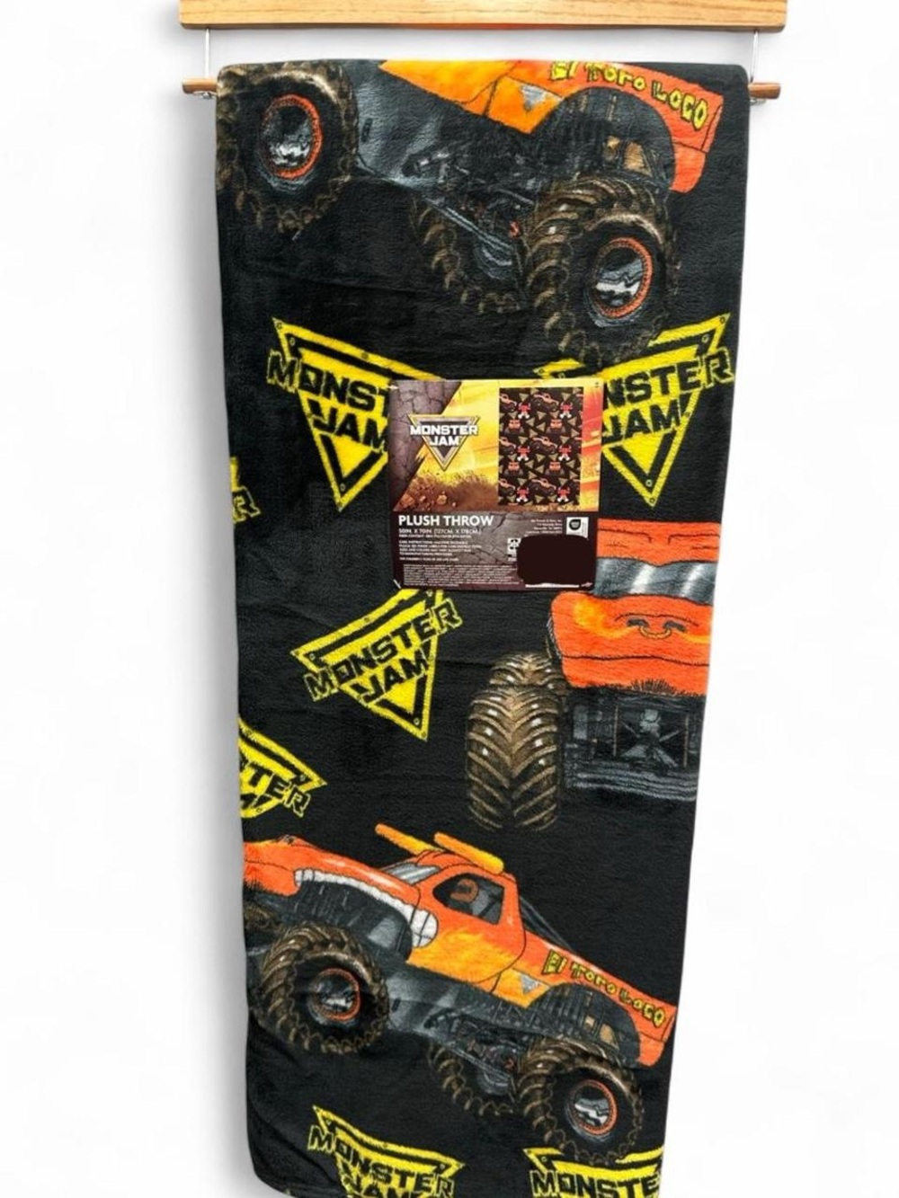 Monster Jam Trucks Plush Throw Blanket
